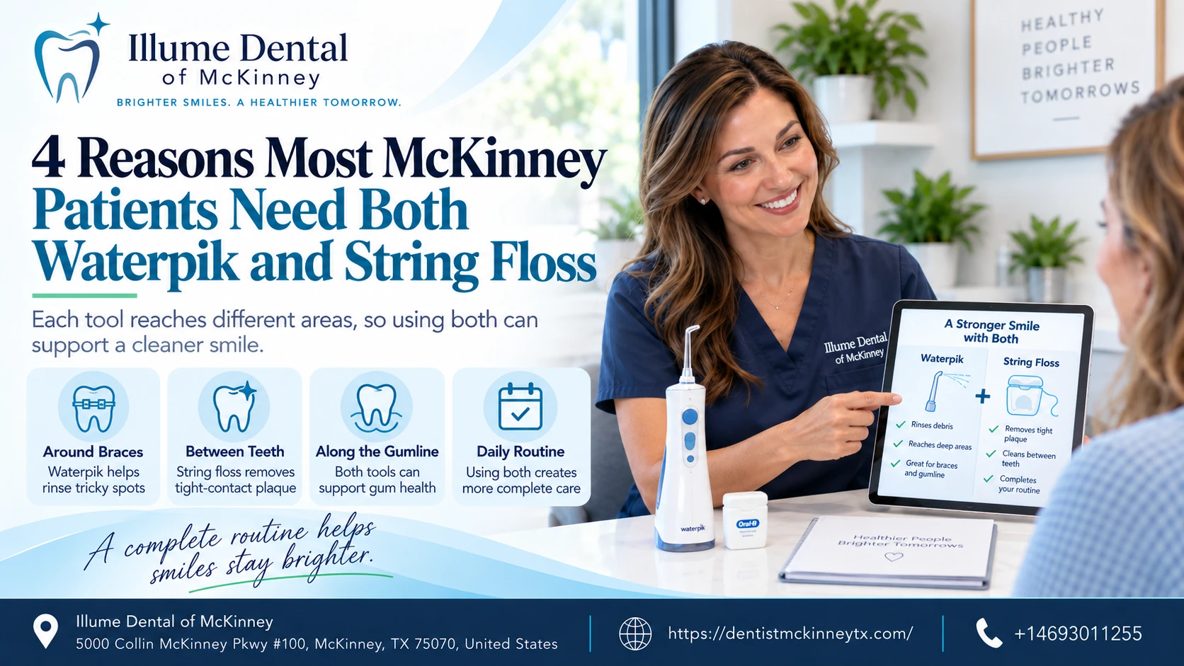 Waterpik vs. Floss: Why McKinney Patients Need Both